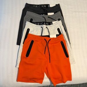 4 pairs - American Eagle Outfitters Men's Athletic Drawstring Shorts